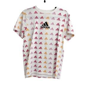 Adidas Stan Smith Pink Orange Gradiant Logo Mark All Over Print T-shirt Size S